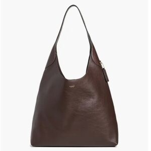 Coach Dark Brown Leather Shoulder Tote